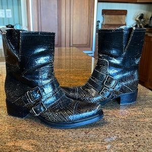 Miu Miu distressed leather boots.  Worn twice